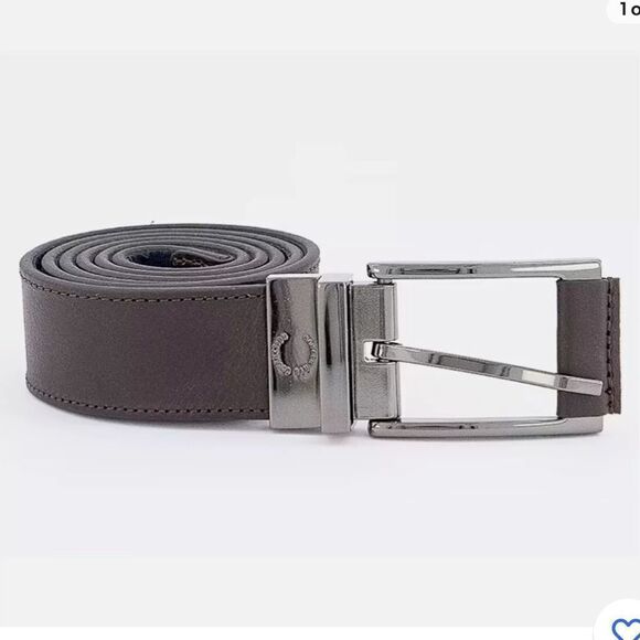 Hawker Rye Harrison Reversible Pebble‎ Leather Belt Brown Size 32 Stitch Fix NWT - Picture 1 of 7